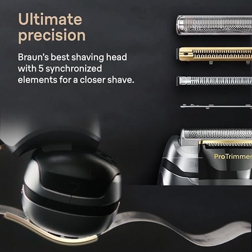 Braun Shavers for Men, Trimmer, Electric Foil Razor, Series 9 Pro+ Shaver, Precision Long Hair Trimmer, Wet & Dry with SmartCare Center, 9567cc, Silver — view 6