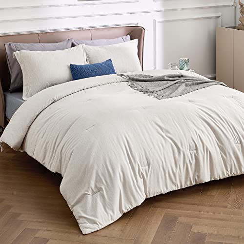Bedsure Queen Comforter Set - Beige Comforter Queen Size, Soft Bedding For All Season, 3 Pieces Cationic Dyeing Bedding Set With 1 Comforter And 2 Pillow Shams #TOP1