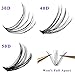 Wleec Beauty 30D 40D 50D Lash Clusters Wispy, 640PCS DIY Lash Extensions, Individual Lashes 10-18mm D Curl Lash Clusters Eyelash Extension at Home