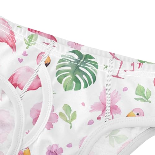 Wusikd Watercolor Pink Flamingos Boys' Underwear Cotton Pink Boys Briefs Soft Toddler Underwear 2T4