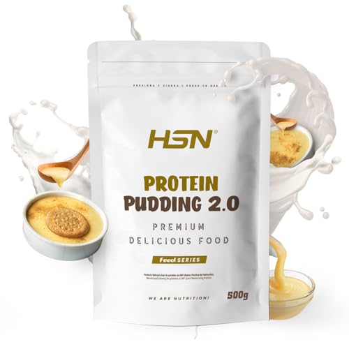HSN Pudding Proteico 2.0 | Natillas 500g = 13 Tomas por Envase | Pudín Alto en Proteínas Sin Gluten y Vegetariano | Ideal Postre o Merienda Bajo en Calorías Sin Azúcares Añadidos