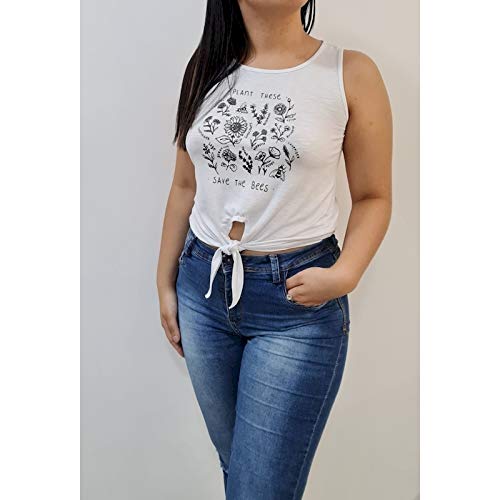 Regata Branca com amarração na frente Tamanho: G