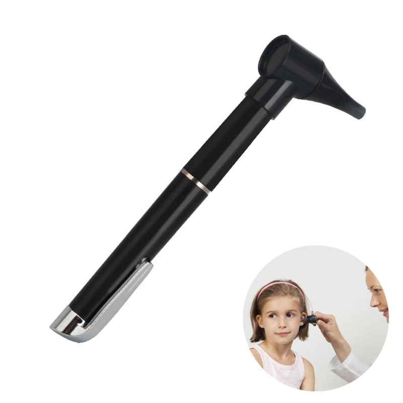 TopHomer Portable Ear Otoscope with 5 Ear Detectors Replacement Head for Ear Nose Throat Clinical Home Use