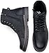 Jousen Mens Boots Casual Motorcycle Boot for Men Chukka Zipper Combat Botas Para Hombre Fashion (AMY8117 black 11)