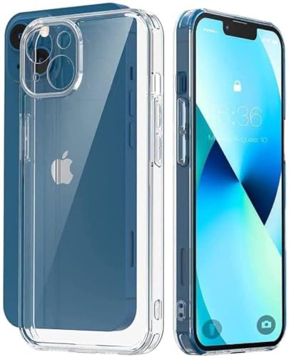 GGM GİYİM & AKSESUAR iPhone 15 ile Uyumlu Şeffaf Silikon Şok Emici Özellikli Full Kasa Koruma Sağlayan Şeffaf Kılıf