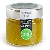 Aceite de Oliva Virgen Extra con Albahaca en Esferas. Esferificaciones de sabores. Perlas elaboradas con Aceite de Oliva Virgen Extra con Albahaca de Andalucía. Botes x 80gr cada uno. (1 Bote)
