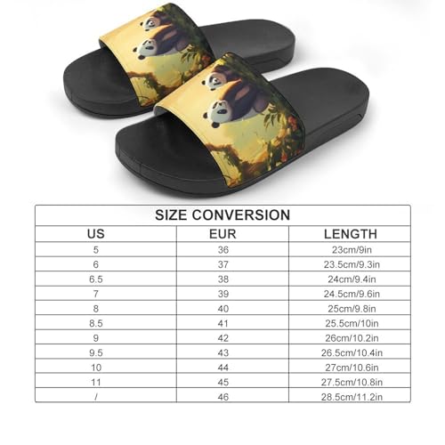 Panda Mama And Little House Sandals Non-Slip Bathroom Slippers Beach Summer Shoes for Men Women2