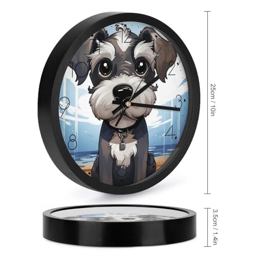 Horloge murale schnauzer lisible et sans tic-tac nocturne - 3