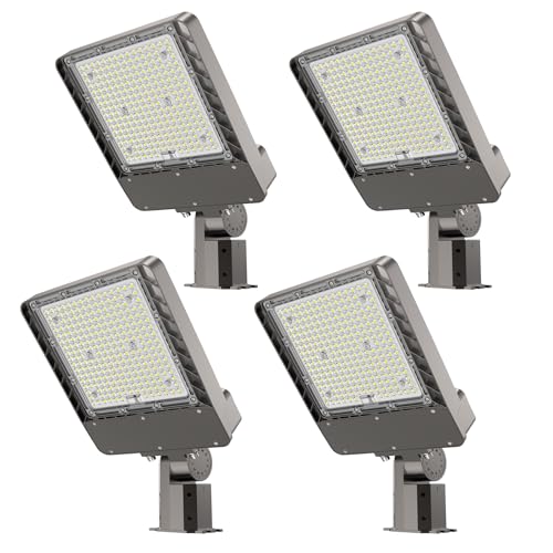 Aikvsxer AIKVSXER 300W LED Parking Lot Light 75000LM Commercial Street Lights 4 Pack