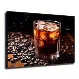 Black Russian cocktail vodka and coffee Canvas Art Poster and Wall Art Picture Print Modern Family Bedroom Decor (Unframed 20×30inch)