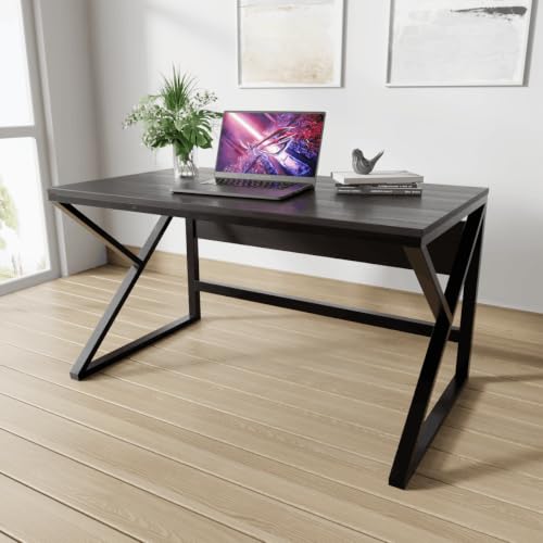 Image of Riyan Luxiwood Alden Computer Table in Engineering Wood for Home & Office, Simple Style Desk, Scratch Resistance Surface, Easy to Assemble, Study Table for Kids (Size-12 X 5 X 75 Cm) - Brown