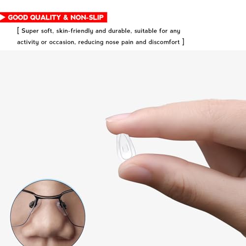 Image of OOWLIT 5 Pairs of Clear Nose Pads Compatible with Oakley Gasser OX5087 /Lizard OX5113 OX5120 /Barrelhouse OX3173 OX3174