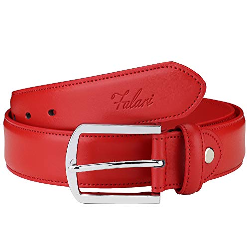 Falari Men Genuine Leather Casual Dress Belt With Single Prong Buckle, Classic Style Belt2