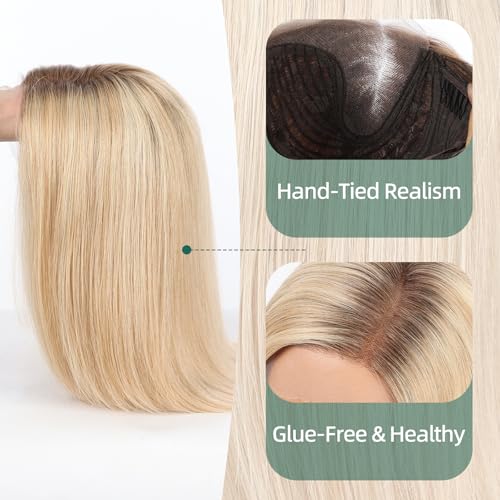 Image of Gray Blonde Wig Human Hair Pre Plucked Straight Short Bob Wigs 5x6 UHD Lace Front Wigs Remy Real Human Hair for Women 14Inch