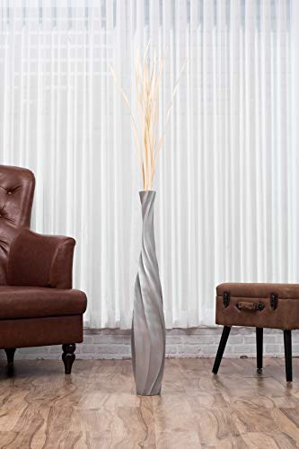 Image of Leewadee Large Floor Vase 34 inches Mango Wood for Pampas Grass, Dried Flowers