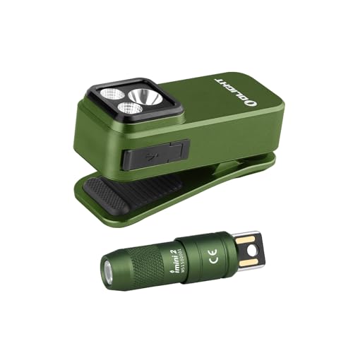 OLIGHT Oclip Pro EDC Flashlight Clip-on Rechargeable 500 Lumens Bundle IMINI 2 Keychain Light, 50 LMS Compact and Portable - image 1