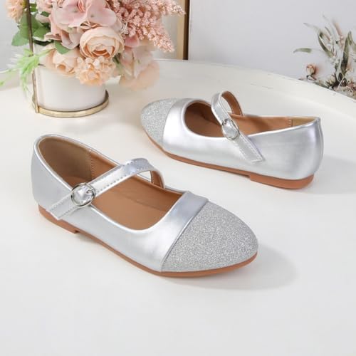 Girls Pointed Toe Mary Jane Ballet Flats Wedding Party Formal School Dress Shoes for Toddler/Little Kids4