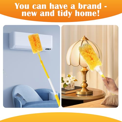 32 Stück für Swiffer Duster Staubmagnet Nachfüllpack Set, 360° für Swiffer staubmagnet nachfüllpack, Staubwedel für Swiffer Teleskopstange Starke Adsorption Tierhaaren, Staub, Allergenen