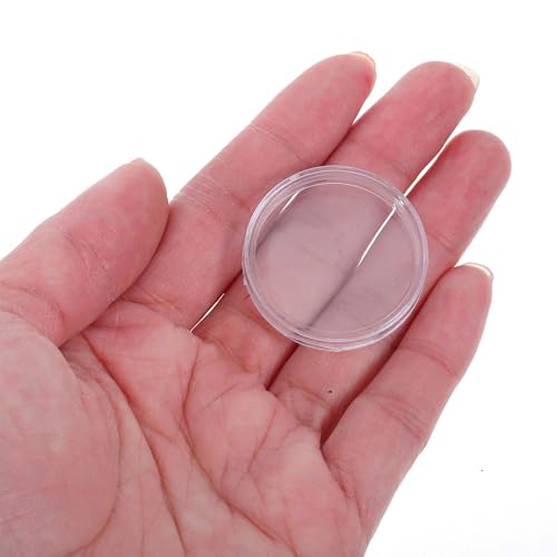 200 cápsulas transparentes para monedas con tapa miniatura 4