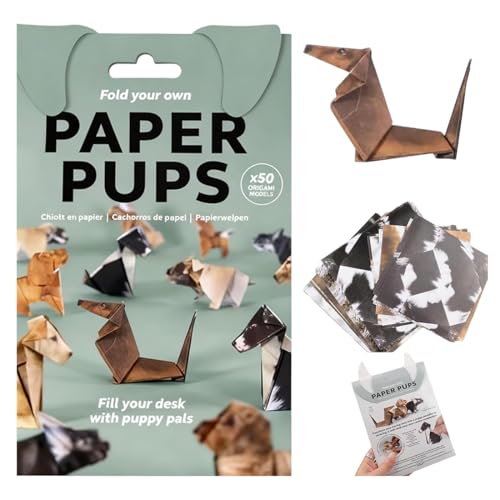 YUPZAR 50 Piezas Origami Tridimensional,Kit Creativo para Origami de Animales,Decoraciones de Escritorio,Divertida Actividad Creativa para Adultos y niños(Perro)