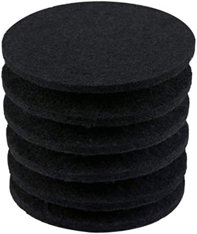 Charcoal Filters Compost Bin - Replacement Filter Round 7.25 inch - Extra Thick 0.4" Kitchen Pail 6 Pack - Carbon Premium Quality Countertop Bucket - Cutting Template Unisize Composting Bins