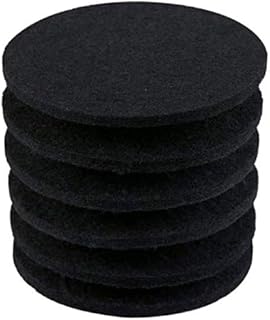 Charcoal Filters Compost Bin - Replacement Filter Round 7.25 inch - Extra Thick 0.4" Kitchen Pail 6 Pack - Carbon Premium Quality Countertop Bucket - Cutting Template Unisize Composting Bins