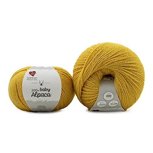 Image of Baby Alpaca, is Pure 100% Baby Alpaca Fibre. Oekotex Class 1 Certified. Pack of 2 Balls - 50gm Each Shade no - BAC11