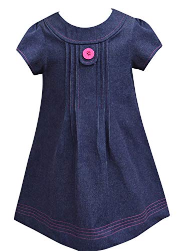 Image of A.T.U.N. (ALL THINGS UBER NICE) Girls Polka Dot Cotton A-Line Short Sleeve Casual Dress