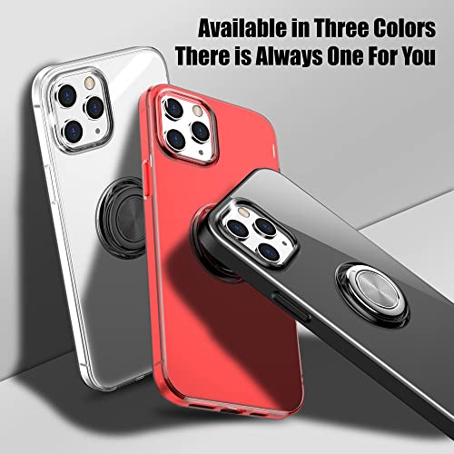 Coque transparente pour iPhone 14 avec support bague et fixation auto aimantée - 5