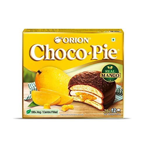ORION Mango Choco Pie (12pies)|centre-filled chocolate biscuit