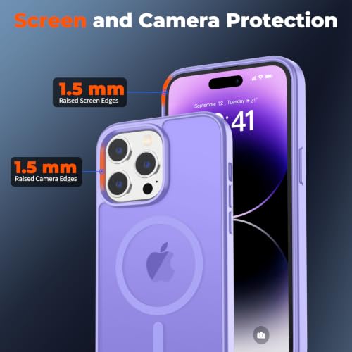 zapica Magnetic for iPhone 14 Pro Max Case, Light Purple - image 5