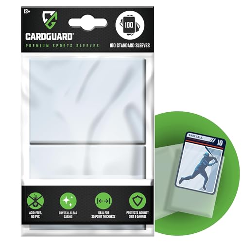 CardGuard Premium Clear Card Sleeves, 100ct – Standard Size Penny Sleeves for Pokémon, Sports Cards, Baseball, Football, and Collectible Trading Cards – Acid-Free, PVC-Free, Durable Protection