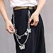 Produktbild KYMLL Silber Wild Double-Layer Kombination Schmetterlingshose Kette Modische Männer Frauen Metall Schlüssel Kettenrad Hose Linkage Charm Kleidung Zubehör
