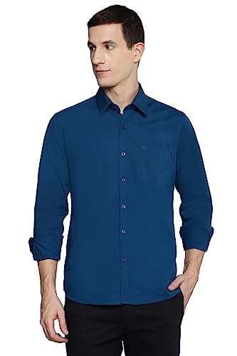 Image of Allen Cooper Solid Shirts for Men - 100% Cotton Comfort Fit Casual and Formal Shirt - Breathable, Soft, Classic Style (Multiple Colors)