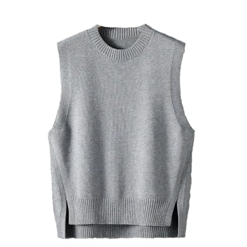 Loose Fit Casual Waistcoat Men's Streetwear Retro Sleeveless Warm Knitted Pullover Vest