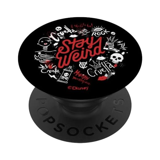 Disney Cruella Live-Action Stay Weird PopSockets PopGrip: Swappable Grip for Phones & Tablets