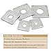 M10 x 30 x 30 x 2mm Square Washer,201 Stainless Steel Square Flat Washer Plate,Anti-Loosening Plate Fastener for Construction and Industrial Equipment(10Pcs)