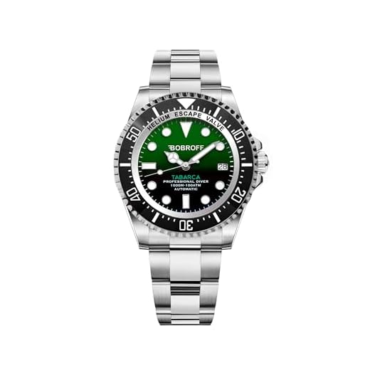 Bobroff Tabarca - Reloj de Hombre automático Diver Profesional de Buceo, 1000 m, Verde, 44MM, válvula de Helio BF002