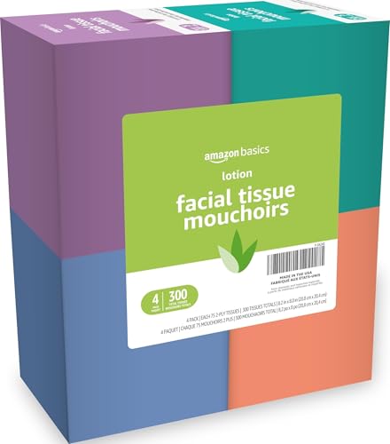 Amazon Basics Facial Tissues with Lotion...