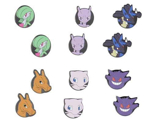 Boucles d'oreilles Pokémon lot en émail avec finitions colorées durables