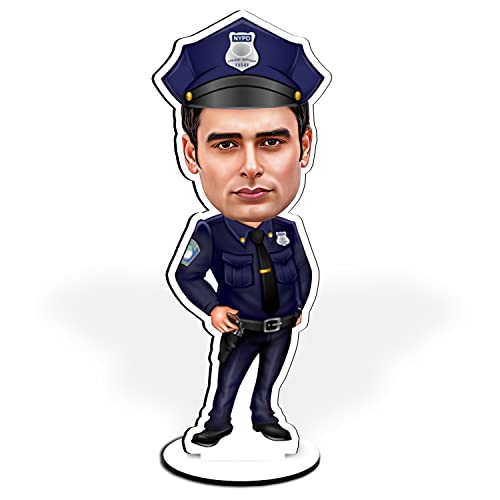 Wood Novelty Caricature Personalized Gifts for Police Man. Height...