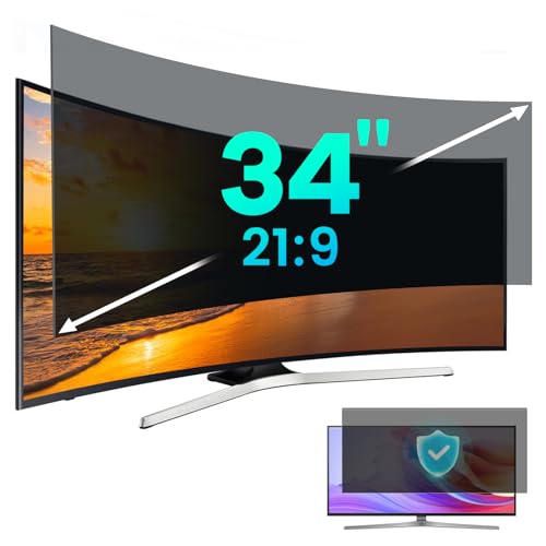 ZpTsarinal 34 Inch Computer Privacy Screen Filter for 21:9 Aspect Ratio Widescreen Monitor Removable Computer Monitor Privacy Shield - Eye Protection Anti Glare Blue Light Filter