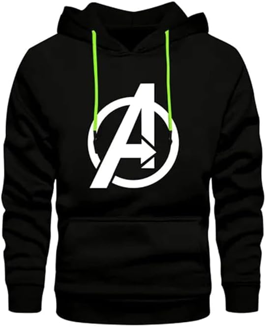 SwaronaUnisex-Adult Printed Black Hoodie Small