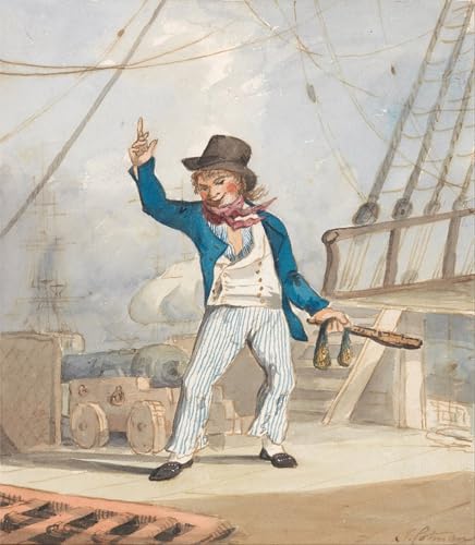 Image peinture murale caricature d'un marin pour sublimer la decoration de votre salon moderne