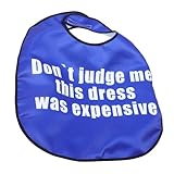 iplusmile Babero para Adultos Lavable de Protección para Ropa durante Comidas Diseño Impreso para Personas Mayores Pacientes Postrados y Rehabilitación Duradero y Reutilizable Color Azul