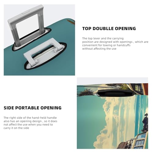 Elastic Travel Luggage Cover for Suitcase Tsa Approved Stretch Scratch-Resistant Suitcase Protector Cover Washable Summer Road Trip Baggage Covers Fits 18-32 Inch Luggage Case4