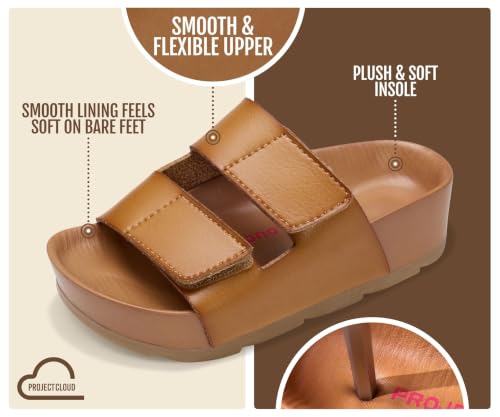 Image of Project Cloud Girls Sandals with Adjustable Buckle Wedge Sandals 2026