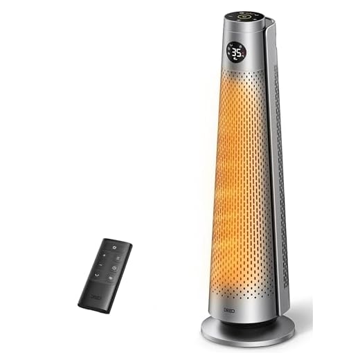 Dreo Heizlüfter Energiesparend, 2000W Elektrische Heizung mit Fernbedienung, 25 dB Leise, 120° Oszillation, Thermostat, 5 Modus 3 Geschwindigkeit, 7-facher Schutz, 12-Std-Timer, PTC Keramik Heizlüfter