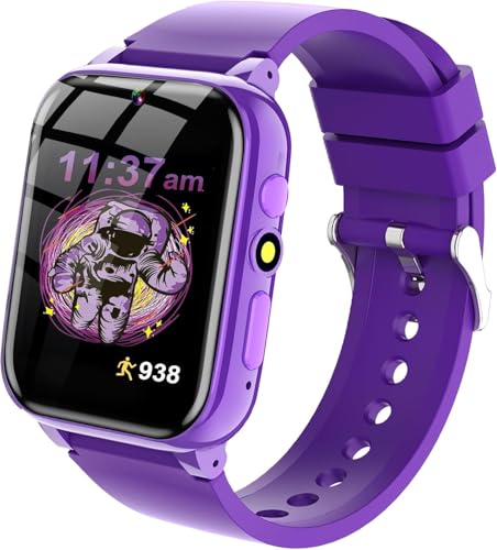 Relógio inteligente para crianças, smartwatch crianças com audiolivro, podómetro, despertador, 26 jogos, câmera, música, fichas de aprendizagem, ecrã de alta definição, adequado para crianças com mais