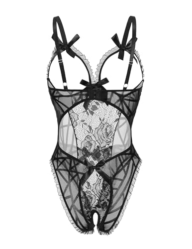 Image of Avidlove Women One Piece Lingerie Sexy Lace Babydoll Mini Bodysuit